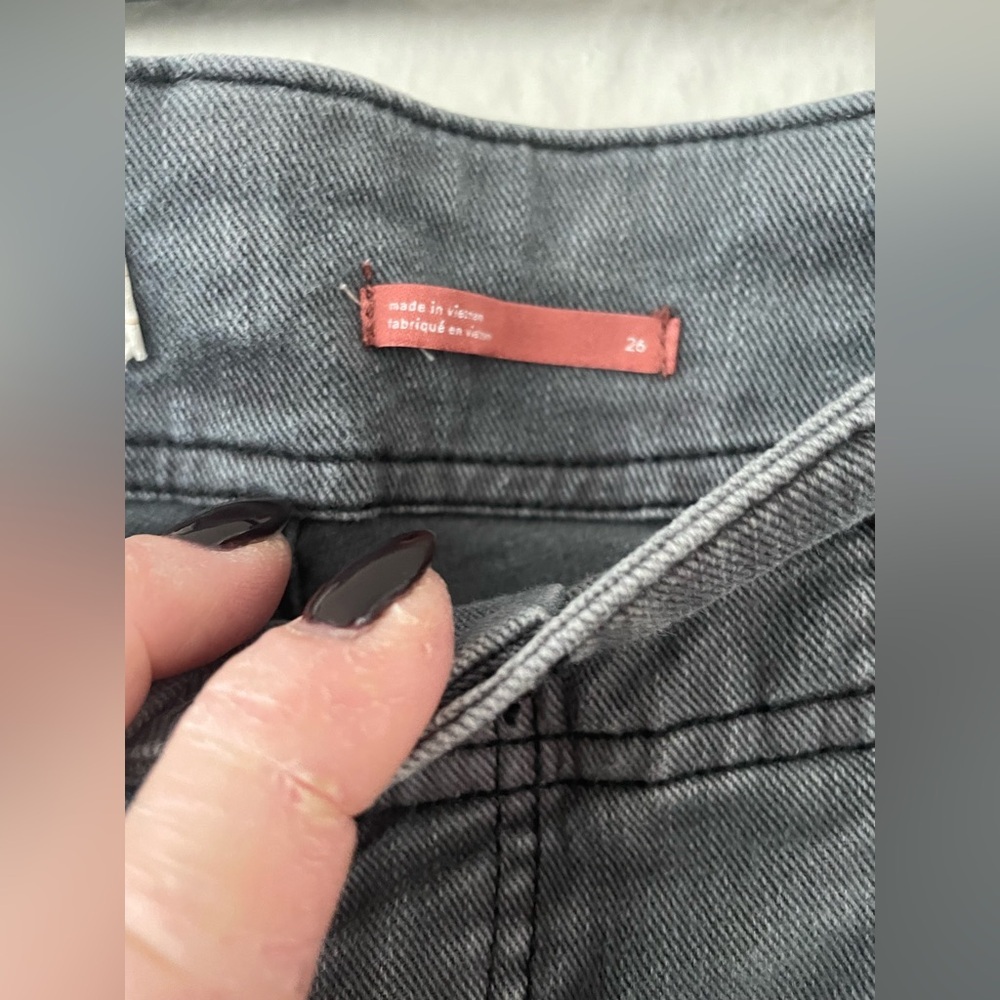 Anthropologie Pilcro High Rise Darted Skinny Jeans Light  Wash Gray Size 24 - Picture 4 of 6